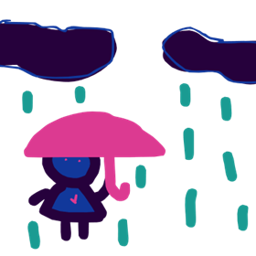 Wiggle Doodle: Girl With Umbrella